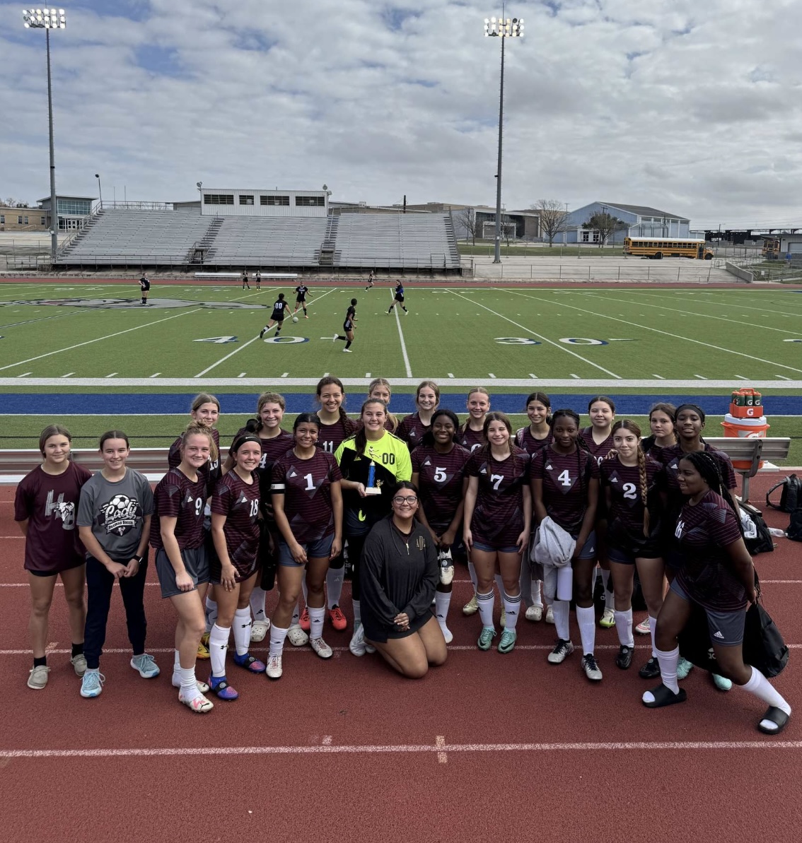 The Lady Brahma soccer team took third place at the Yoakum Tournament on January 2-4.