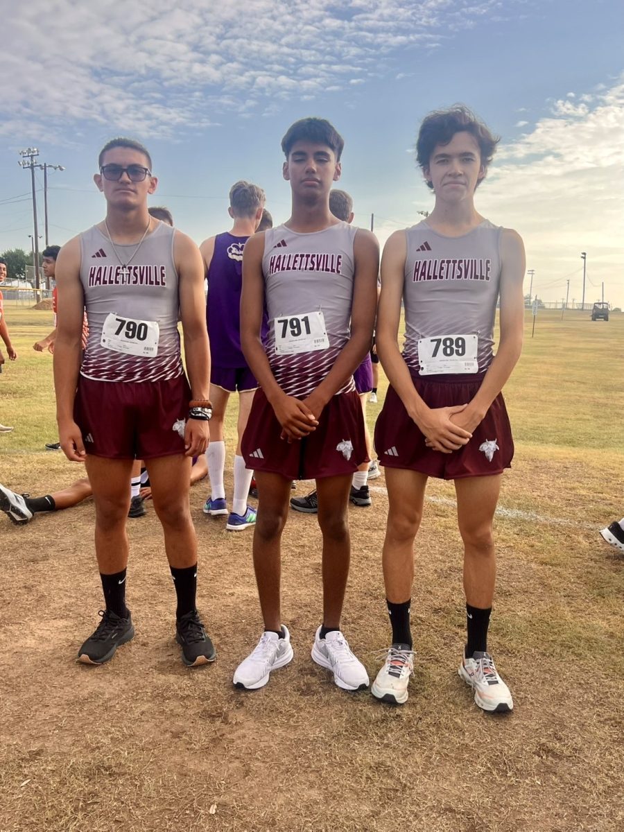 Kemper Barrera, Landen Bone and Nathaniel Amador pose before their meet.