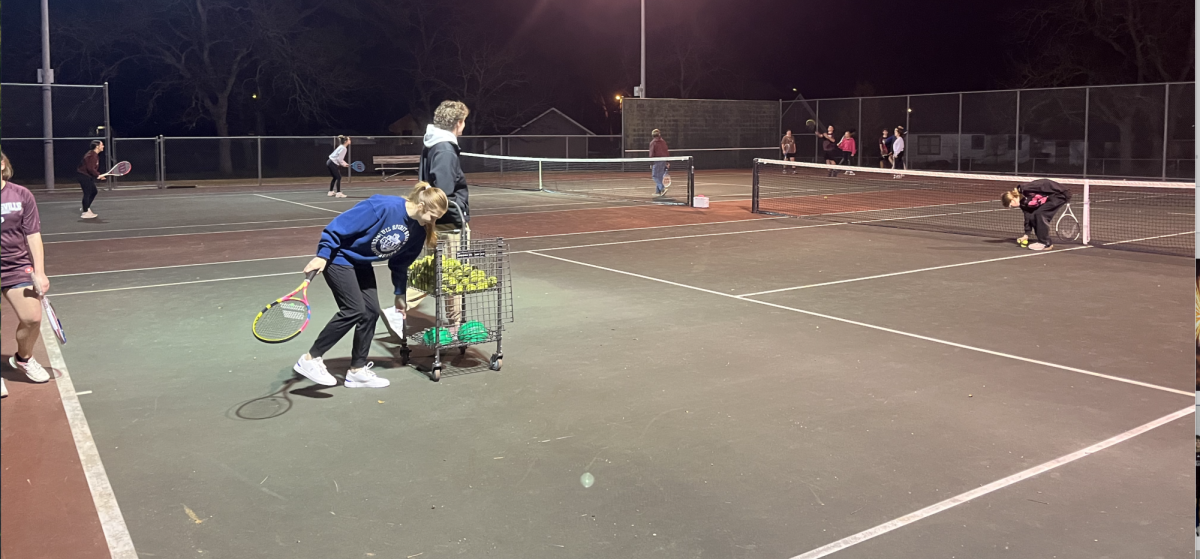 Brahma Tennis Practicing at night