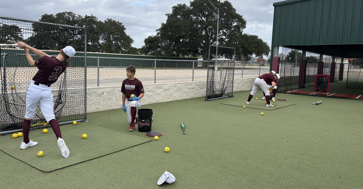 Brahma Baseball Jv practicing hard at work